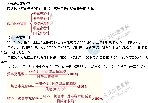 2014年中級金融專業(yè)精講：銀行業(yè)監(jiān)管的主要內(nèi)容與方法