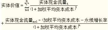 實(shí)體價值計(jì)算公式