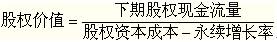 股權(quán)價值計(jì)算公式