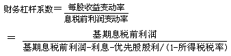 2015年初級(jí)審計(jì)師《審計(jì)專業(yè)相關(guān)知識(shí)》復(fù)習(xí)：財(cái)務(wù)杠桿