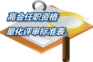 高級會計師任職資格量化評審標(biāo)準(zhǔn)表