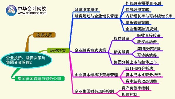 2015年高級會計(jì)師《高級會計(jì)實(shí)務(wù)》第二章考試要點(diǎn)知識樹之融資決策