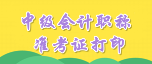 上海中級會計師準考證打印