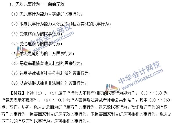 無(wú)效民事行為