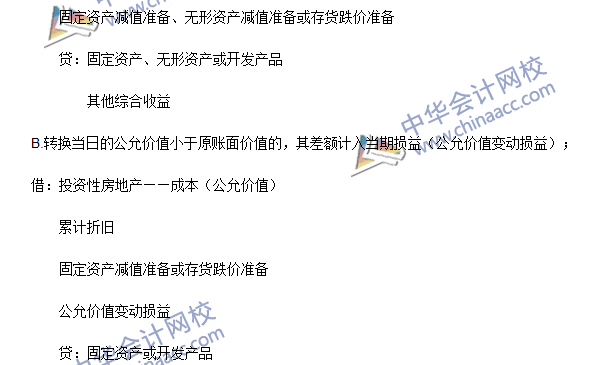 2016年注會《會計》高頻考點：投資性房地產(chǎn)的轉換