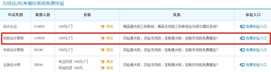 初級(jí)會(huì)計(jì)職稱題庫(kù)：機(jī)考系統(tǒng)—海量習(xí)題演練