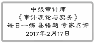 中級審計(jì)師《審計(jì)理論與實(shí)務(wù)》每日一練易錯題專家點(diǎn)評