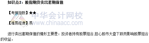 2017年期貨從業(yè)《期貨基礎(chǔ)知識(shí)》高頻考點(diǎn)：股指期貨賣(mài)出套期保值