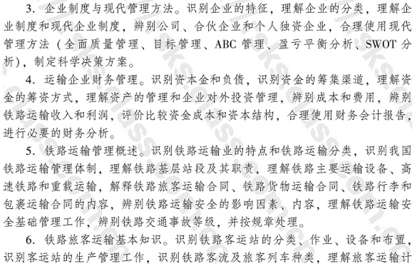 運(yùn)輸經(jīng)濟(jì)（鐵路）專業(yè)知識與實(shí)務(wù)（初級）考試大綱