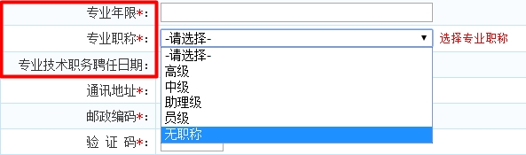 北京經(jīng)濟(jì)師報(bào)名“專業(yè)年限及職稱聘任”填寫(xiě)