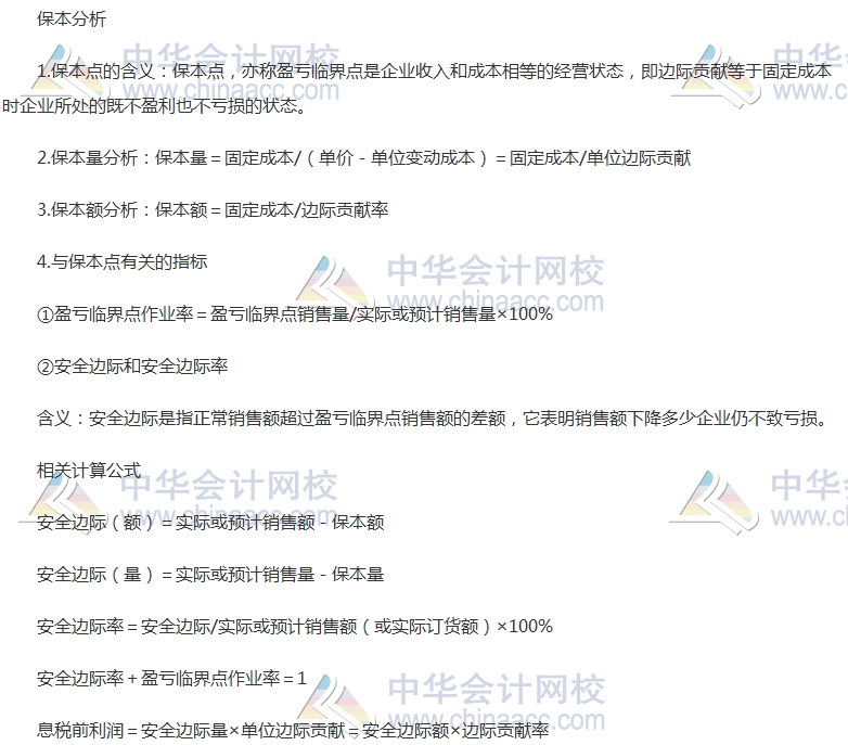 《財管》高頻考點：保本分析