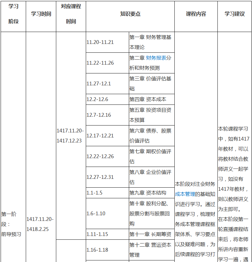 注會財務(wù)成本管理專屬備考計劃 非私教直播班勿入！