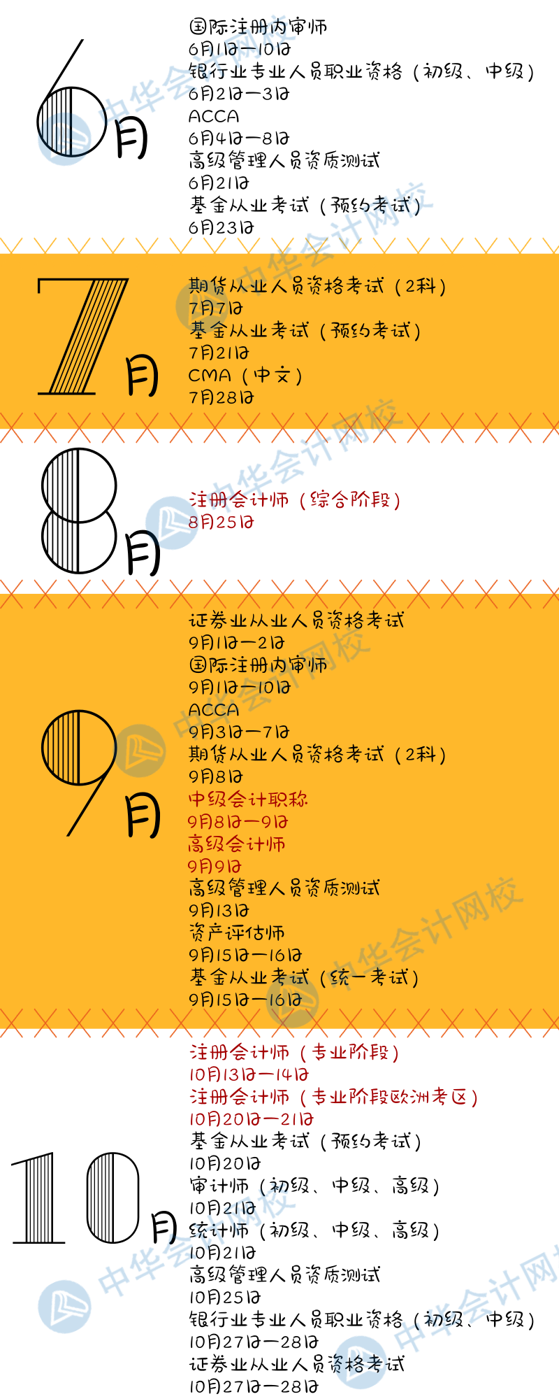 2018年會(huì)計(jì)金融考試日歷出爐 趕緊收藏啦
