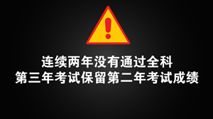 中級(jí)考試連續(xù)2年沒(méi)有通過(guò)全部科目 第3年三科全考嗎？
