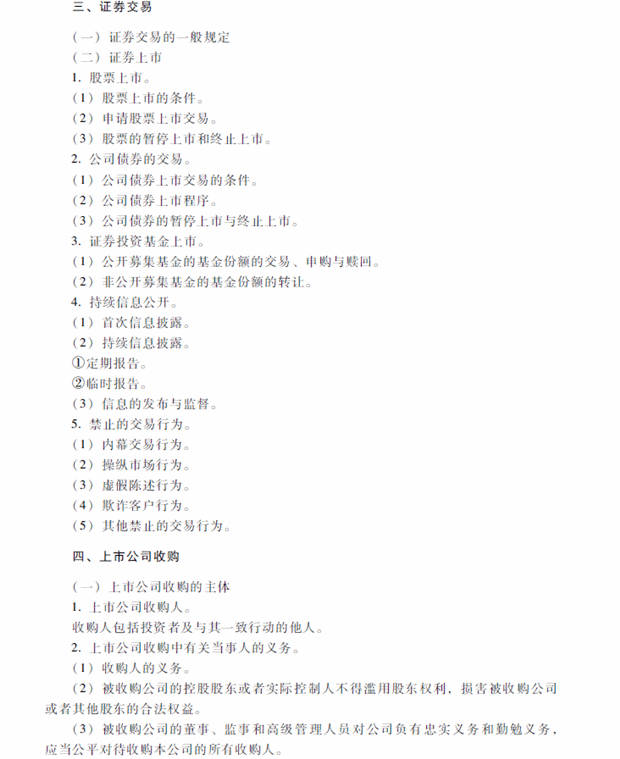 2018年中級會計(jì)職稱考試《經(jīng)濟(jì)法》考試大綱（第四章）