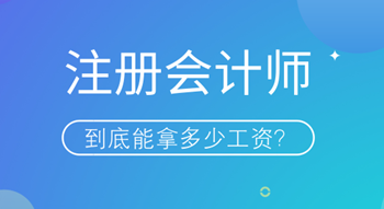 注冊會計師持證人到底能拿多少工資？