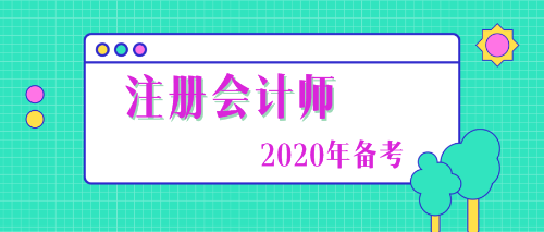 注冊會(huì)計(jì)師2020年備考