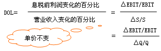 .經(jīng)營杠桿系數(shù)（DOL）——經(jīng)營風(fēng)險(xiǎn)的度量