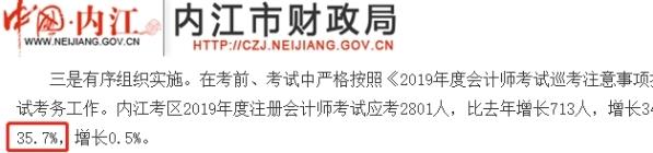剛剛！2019年注冊會計師出考率公布了！速來圍觀！