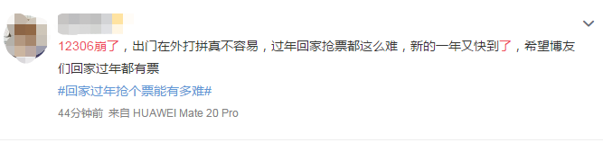 致中級(jí)會(huì)計(jì)職稱考生：12306崩了 過年回家的票搶著了嗎？