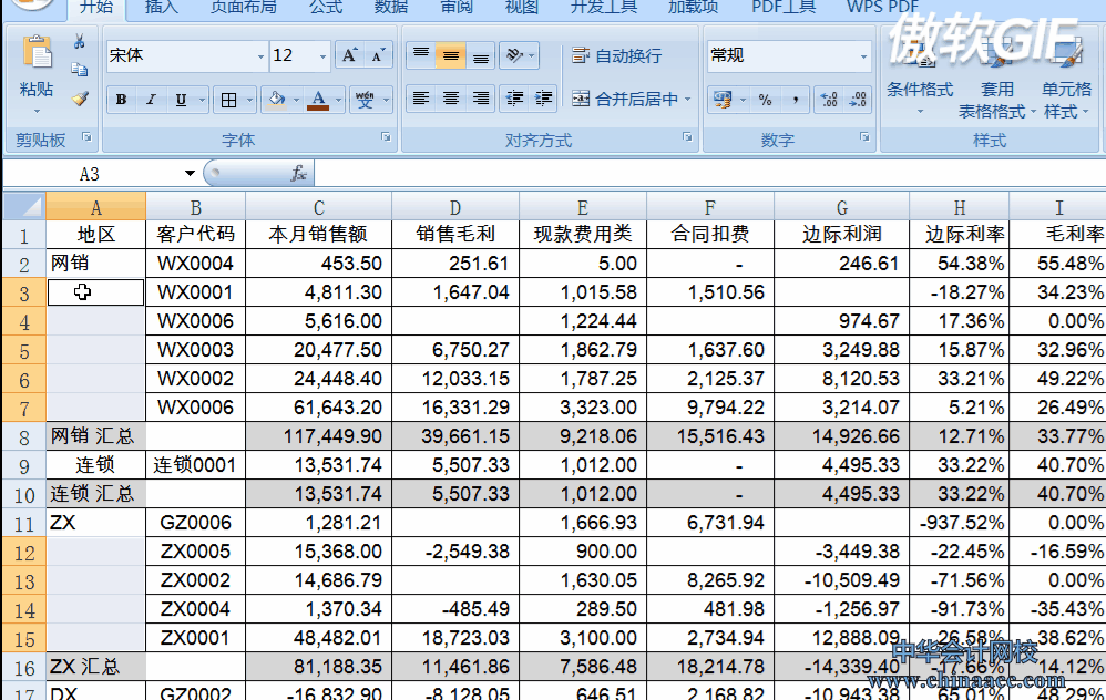 取消合并單元格并快速填充的操作你會嗎？