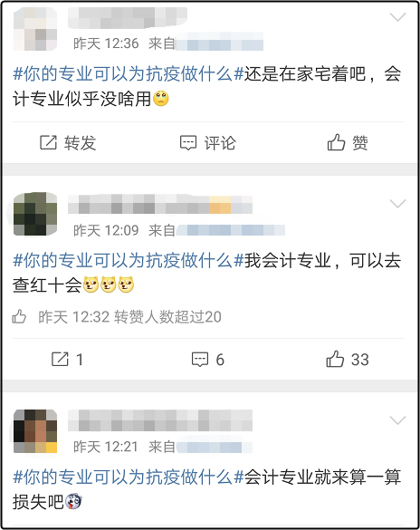 你的專(zhuān)業(yè)可以為抗疫做什么？看看我們會(huì)計(jì)人的回答！