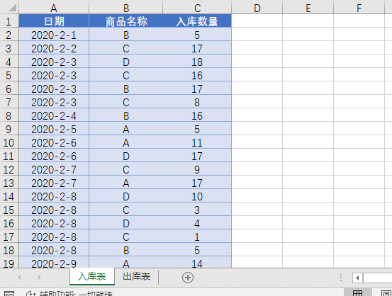 Excel中商品出入庫(kù)表的合并匯總怎么操作？
