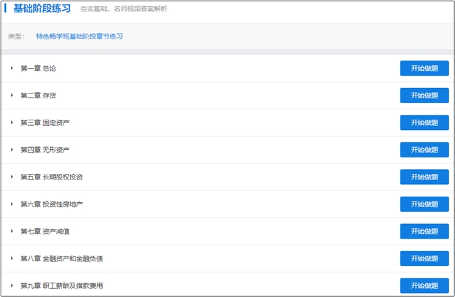 注意！中級(jí)會(huì)計(jì)特色暢學(xué)班基礎(chǔ)學(xué)習(xí)階段全部開通！