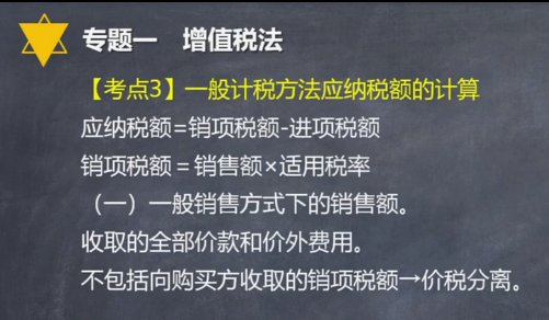 免費(fèi)視頻：一般計稅方法下銷售額的確定