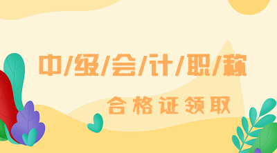 廣東茂名2020年會(huì)計(jì)中級證書領(lǐng)取時(shí)間