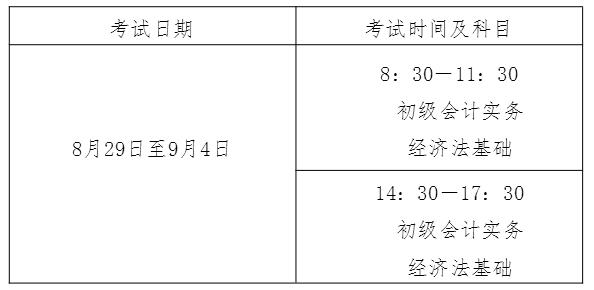江西新余2020年中級會計考試安排公布！