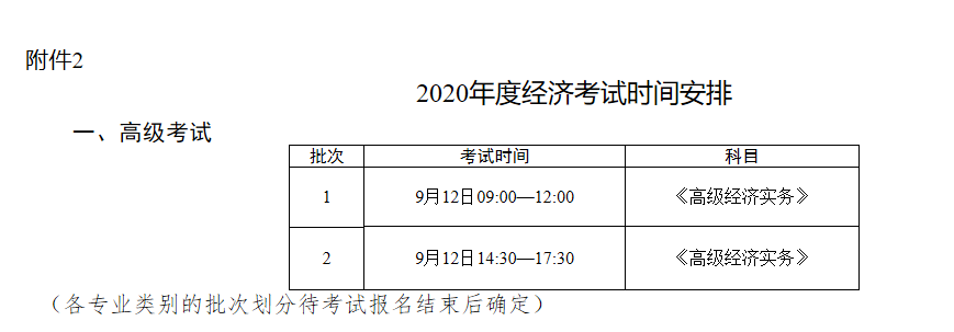 河北2020年高級經(jīng)濟(jì)師考試