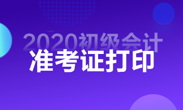 初江蘇徐州2020初級會計(jì)準(zhǔn)考證打印