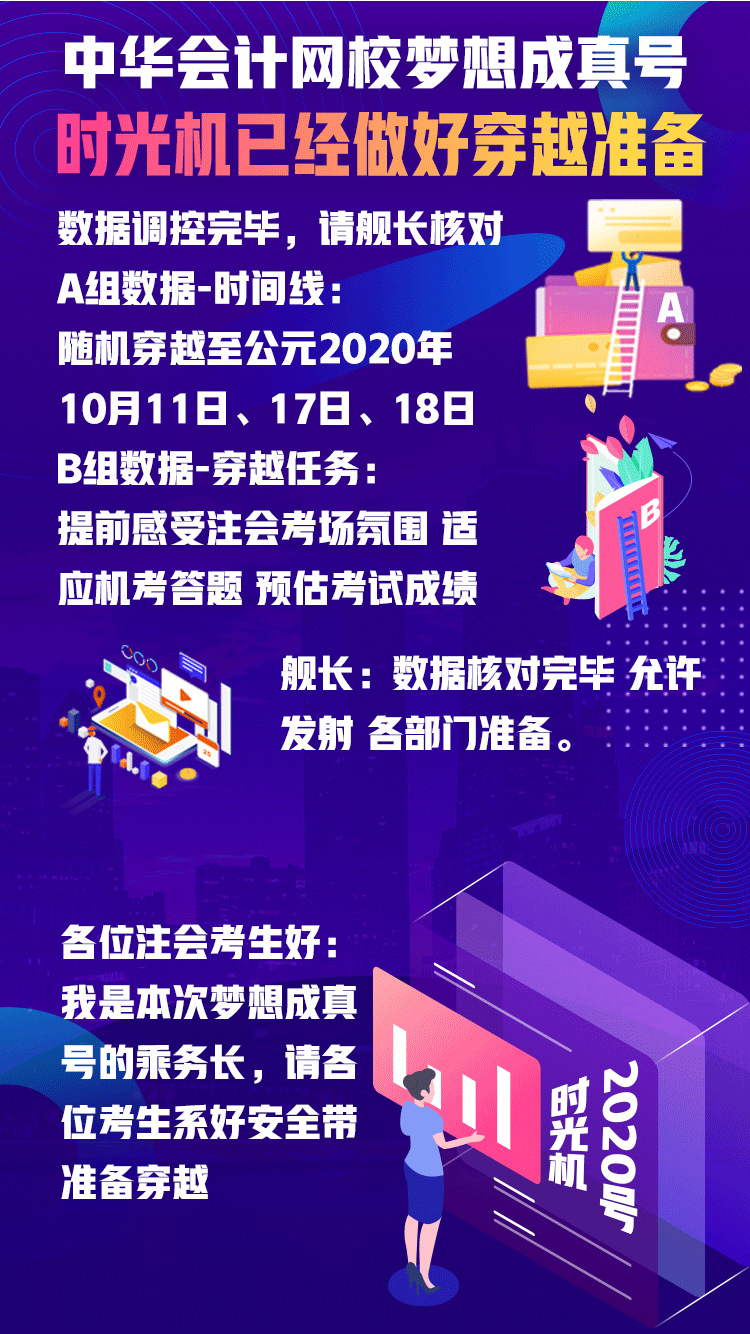 【趣說注會(huì)】夢想成真時(shí)光機(jī)就緒 請2020注會(huì)考生準(zhǔn)備前往考場