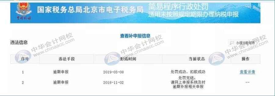 逾期未申報如何在電子稅務(wù)局上進(jìn)行處罰？