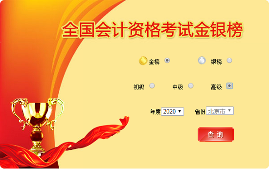 等到了！2020年高級會計(jì)師考試金銀榜公布！