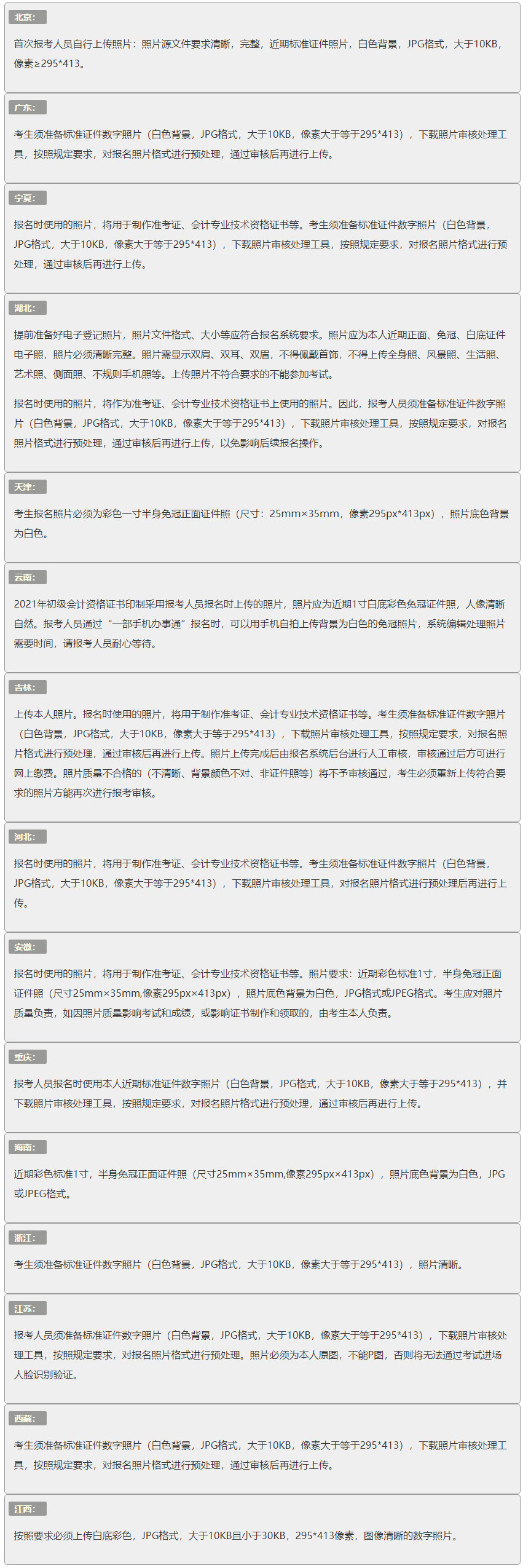 注意！2021年各地初級(jí)會(huì)計(jì)考試報(bào)名照片上傳有要求！_初級(jí)會(huì)計(jì)職稱_正保會(huì)計(jì)網(wǎng)校