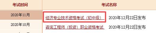 2020年初中級經(jīng)濟(jì)師成績