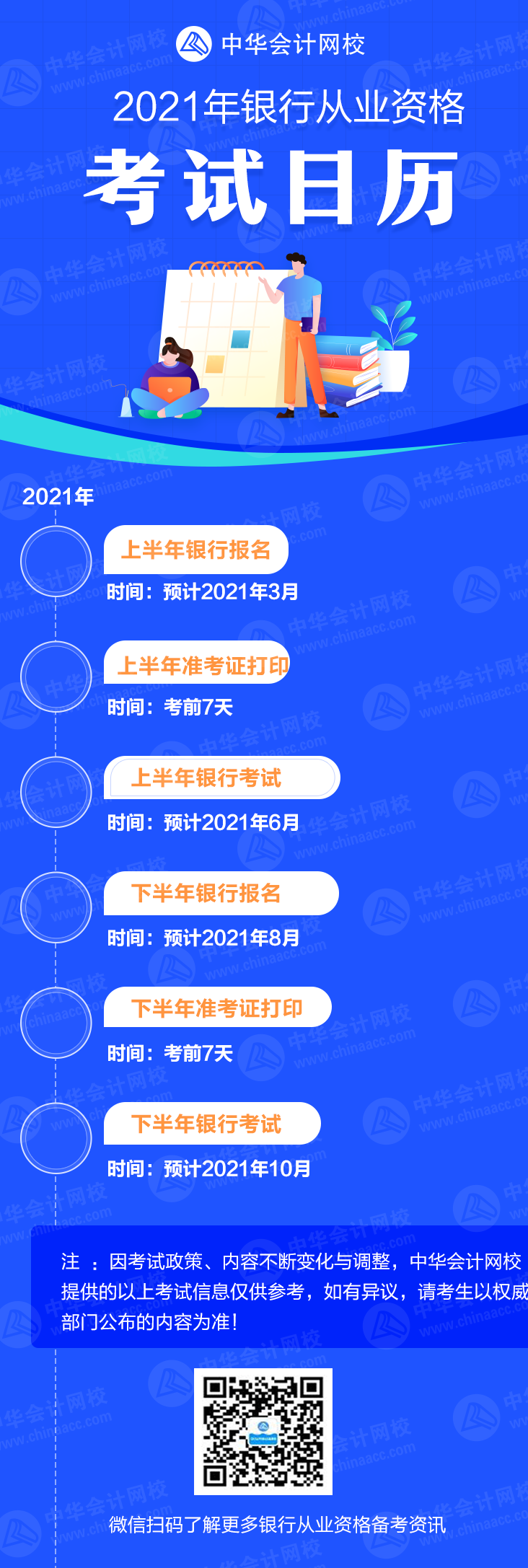 收藏！2021年銀行從業(yè)資格考試關鍵時間點一覽！