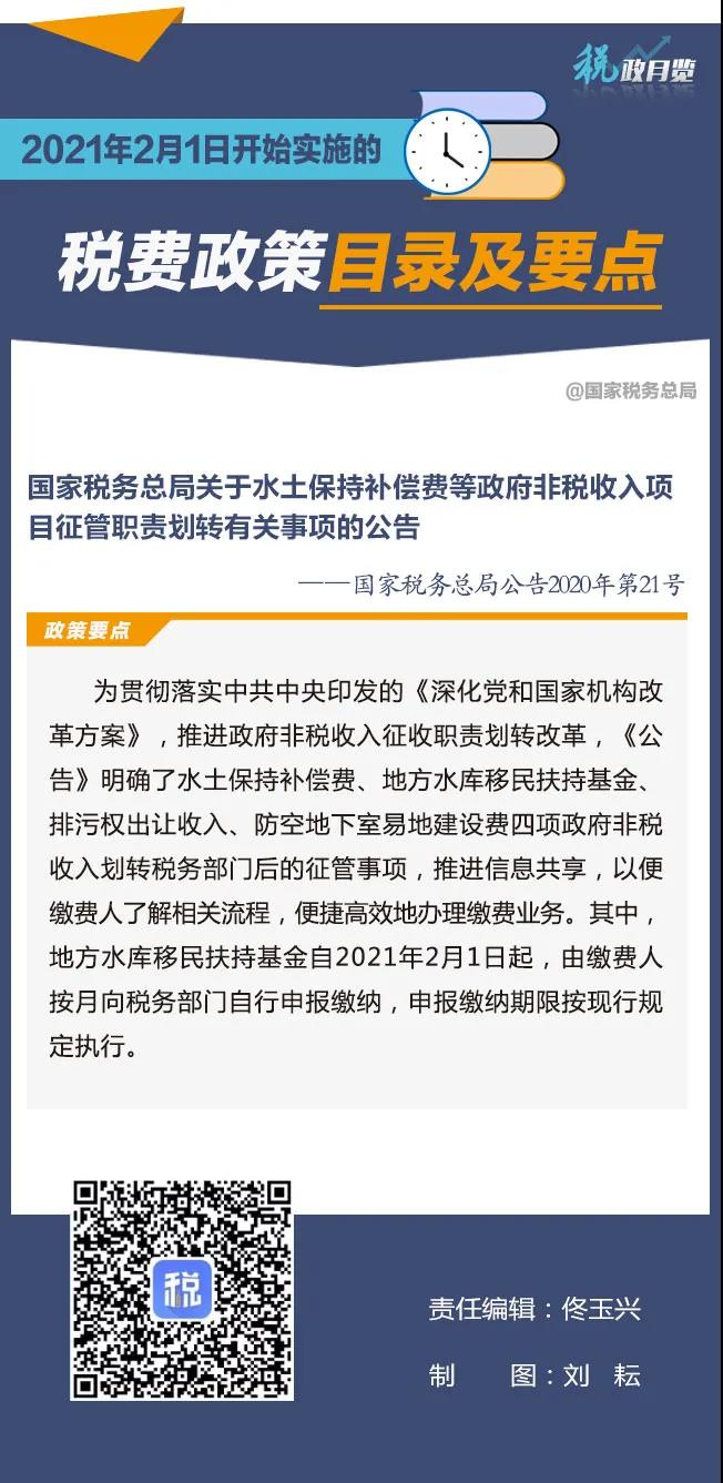 擴(kuò)散周知！2021年2月1日開始實(shí)施的稅費(fèi)政策