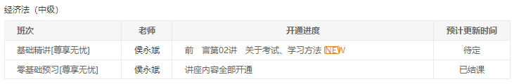 【重磅開啟】侯永斌2021中級基礎(chǔ)班新課開通！立即試聽>