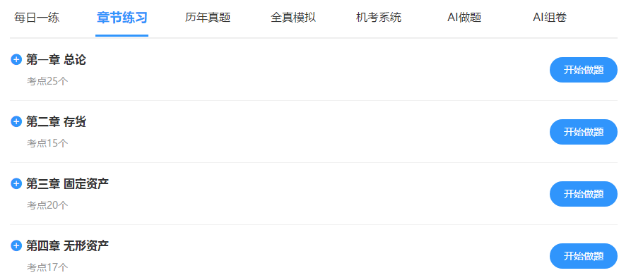 中級會計免費(fèi)題庫改版升級 AI做題/組卷 幫考我們是認(rèn)真的！