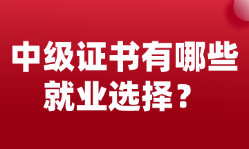中級(jí)會(huì)計(jì)證書(shū)可以有哪些就業(yè)選擇？