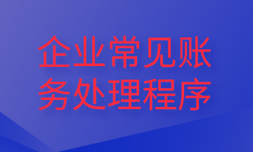 企業(yè)常見財務(wù)處理程序，你了解嗎？