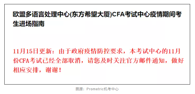 太離譜！考前1天直接被通知取消CFA考試？
