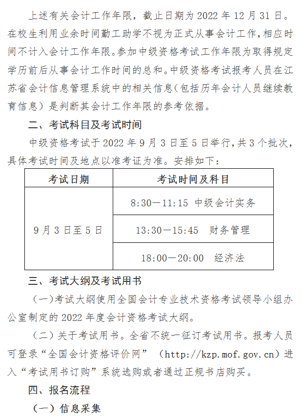 江蘇南京2022年中級(jí)會(huì)計(jì)職稱報(bào)名簡(jiǎn)章公布