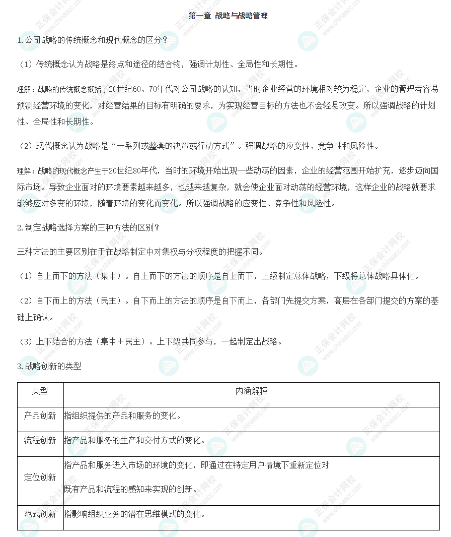 2022注會戰(zhàn)略基礎階段易錯知識