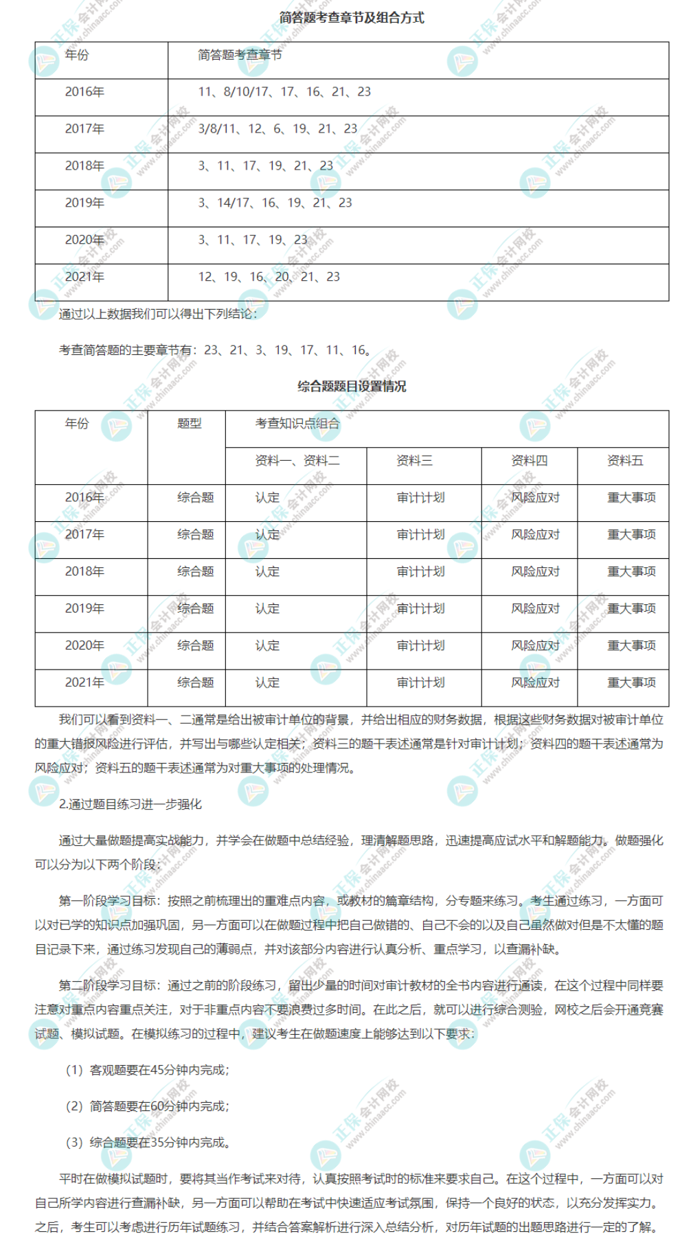 注會《審計》強化階段學(xué)習方法及注意事項