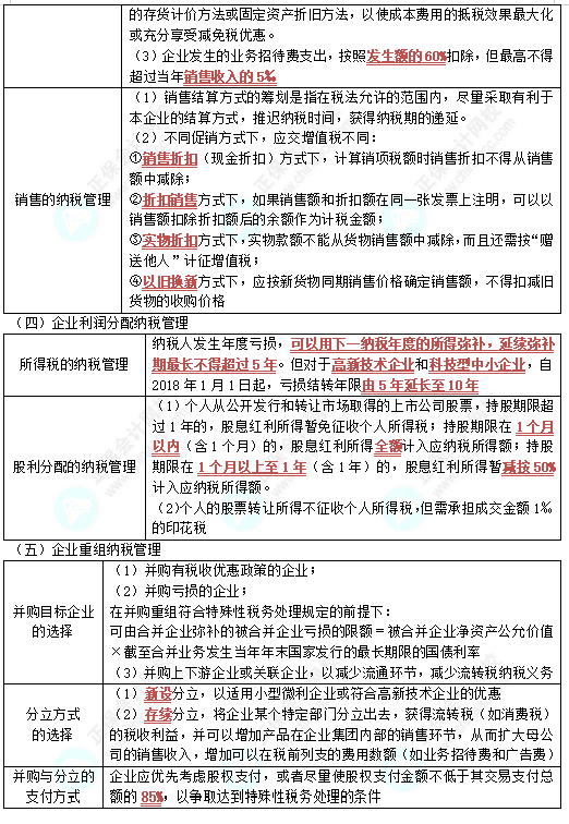 中級《財務(wù)管理》高頻考點：納稅管理