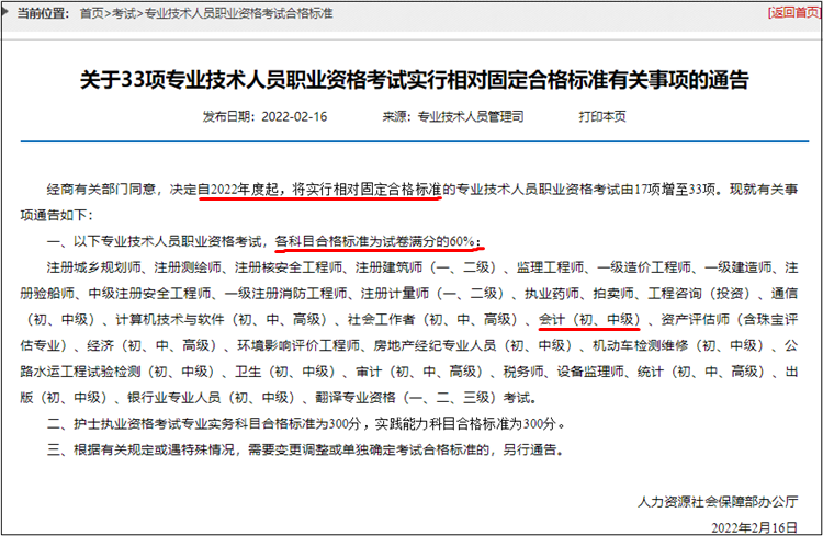 什么？！2022年初級(jí)會(huì)計(jì)考試合格標(biāo)準(zhǔn)早就公布了！還不快來看看